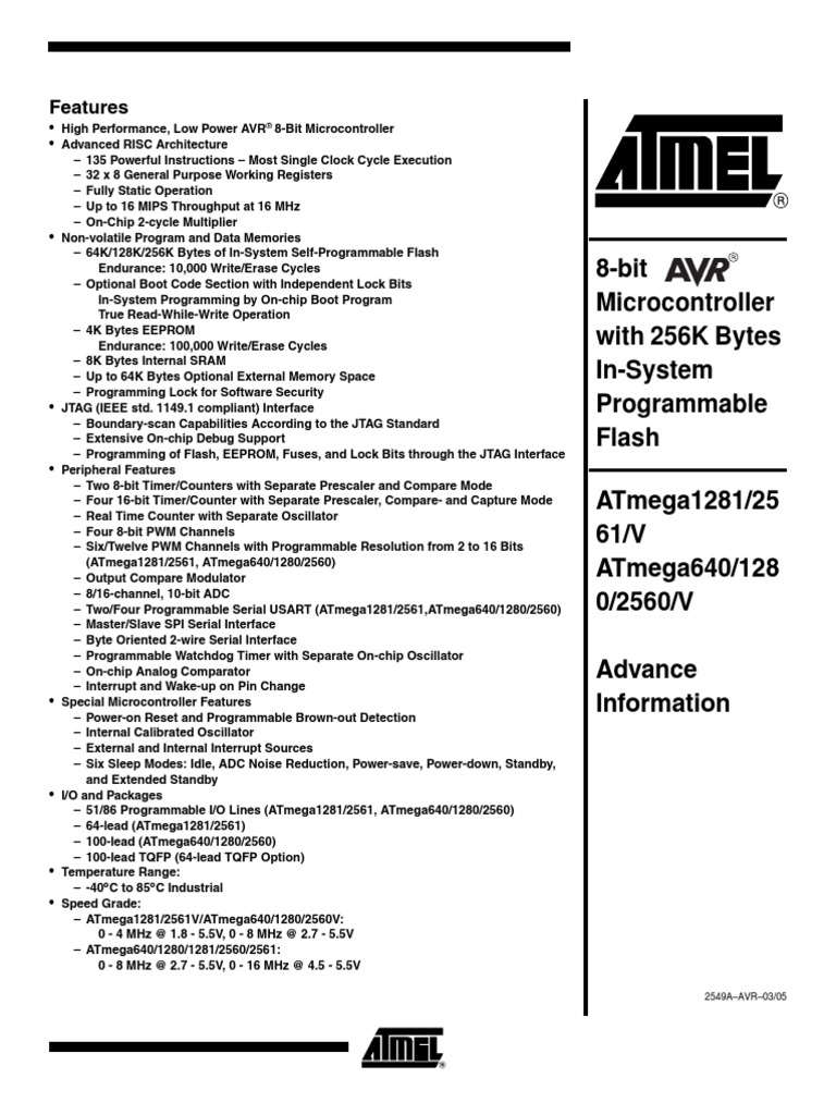 Atmega 2560 Datasheet PDF | PDF | Instruction Set | Booting