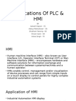 Applications of PLC & HMI