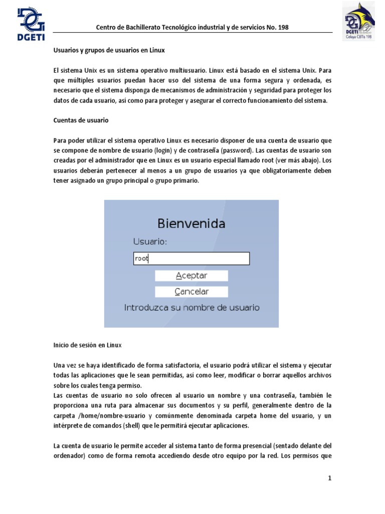 Administración de Usuarios en Linux | PDF | Archivo de computadora ...
