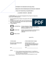 Fyp Final Report Front Pages Template July2016