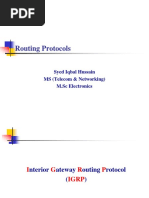 Routing Protocols: Syed Iqbal Hussain MS (Telecom & Networking) M.SC Electronics