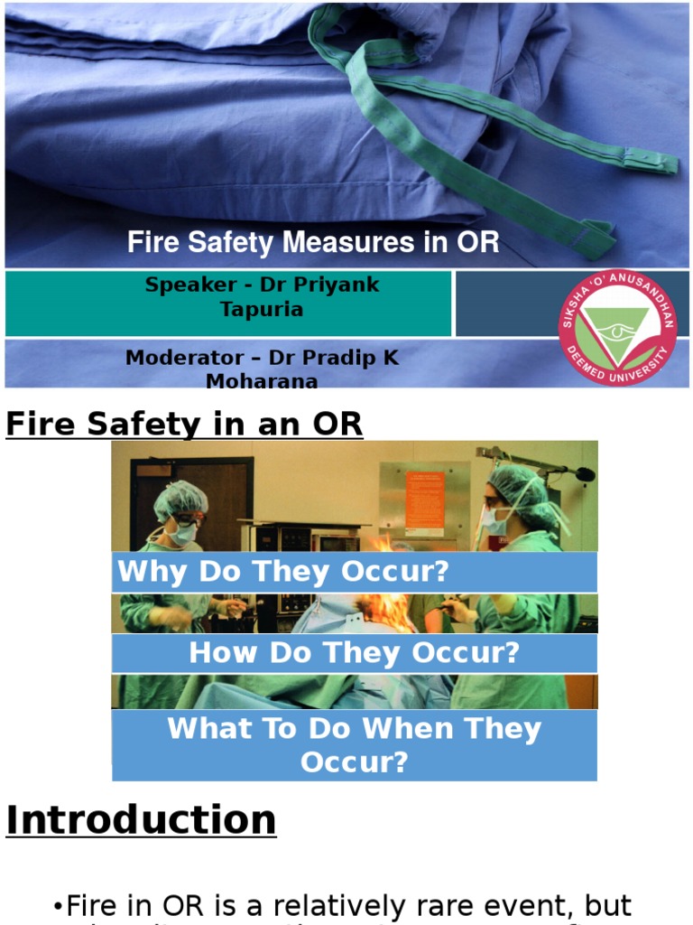 OR Fire Safety Protocols by Tapuria | PDF | Firefighting | Fires
