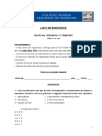 LISTA DE EXERCÍCIOS - 6 A e B - 2º Trimestre - PRAZO PRORROG