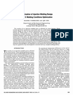 Optimization of Injection Molding Design. Part II: Molding Conditions Optimization 