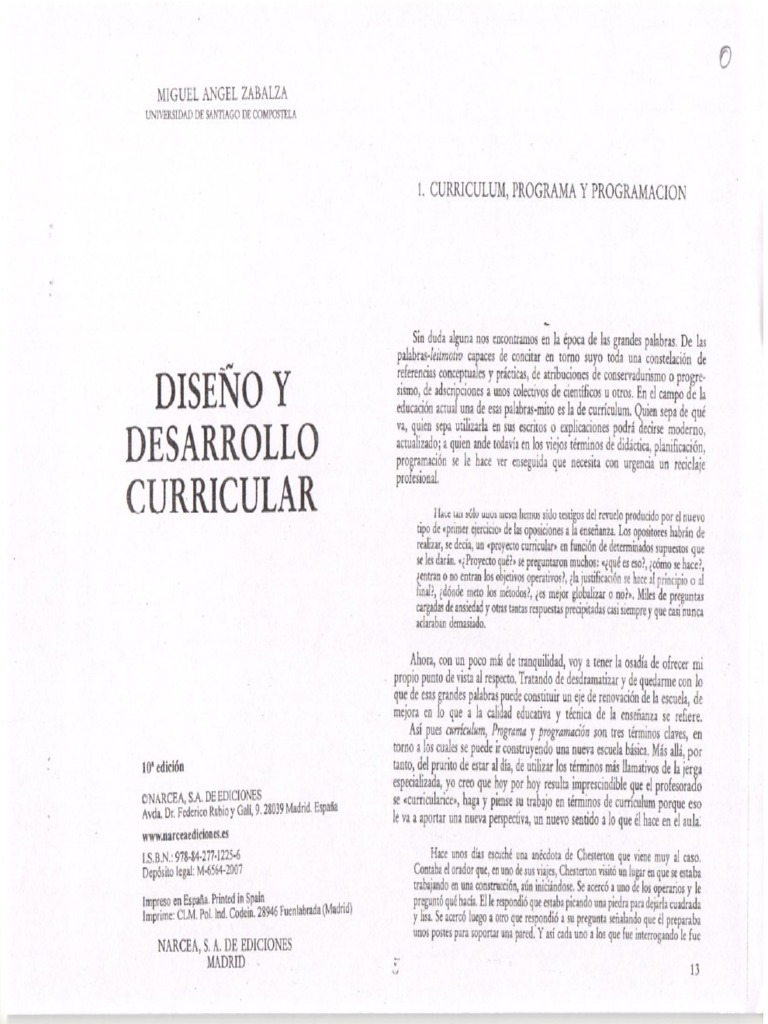 Zavalza Diseño y Desarrollo Curricular | PDF | Plan de estudios
