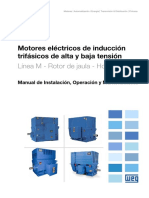 WEG Motores de Induccion Trifasicos de Alta y Baja Tension Linea M Rotor de Jaula Horizontales 11171351 Manual Espanol