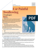 Difficult or Painful Swallowing