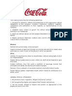 Coca-Cola FEMSA's Code of Ethics Objectives and General Ethical Standards