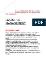 LOGISTICS management.docx