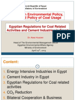 Egyptian Environmental Policy, EIA and Policy of Coal Usage