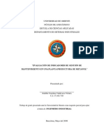 Evaluación de Indicadores de Gestión de Mantenimiento en Una Planta Productora de Metanol