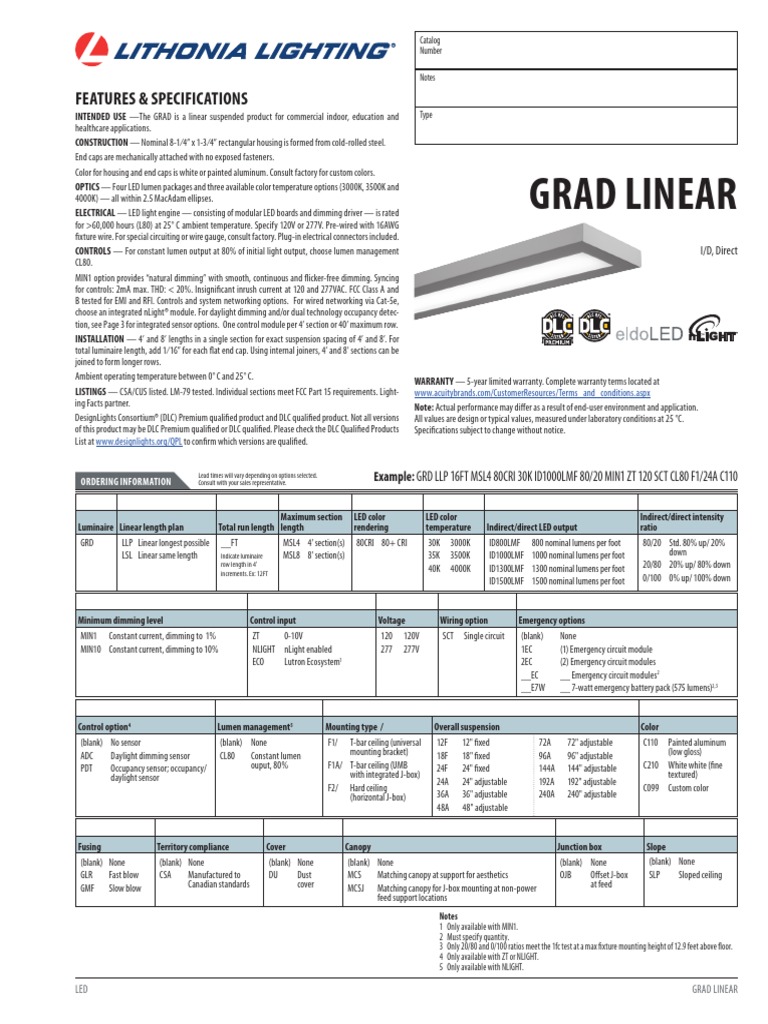 Lithonia Lighting Catalog | PDF | Lighting | Light Emitting Diode