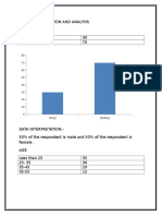 Data Interpretation and Analysis Gender Male 30 Female 70