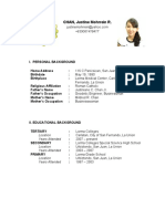 Sample Curriculum Vitae