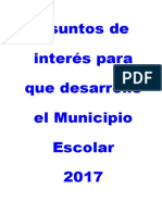 Asuntos de Interés para el Municipio Escolar 2017
