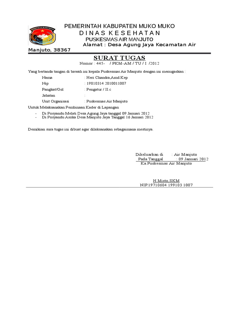 Surat Tugas Dupak 2