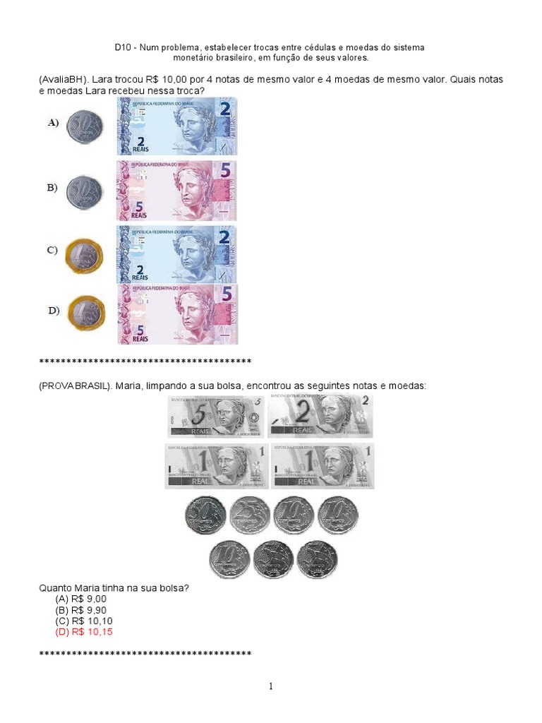 Sistema Brasileiro Moeda Dinheiro