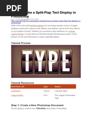 How to Make a Split-Flap Text Display in Photoshop