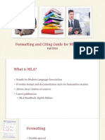 Formatting and Citing Guide For MLA Essays