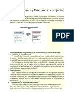 Factores Internos y Externos para La Fijación de Precios