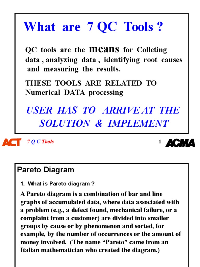 What Are 7 QC Tools ?: Means | PDF | Causality | Chart