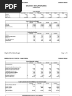 Wasatch Manufacturing Master Budget