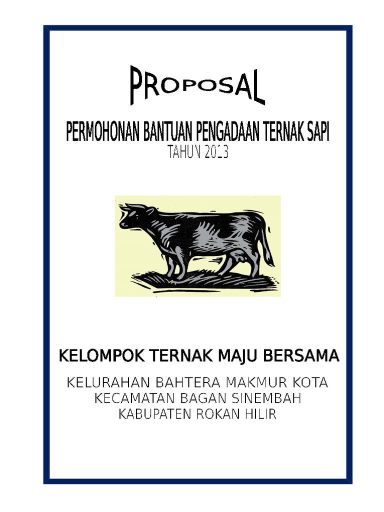 Proposal Bantuan Ternak Sapi 2013 | PDF