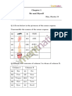 Grade 1 Chapter 1 Me and Myself Sense Organs