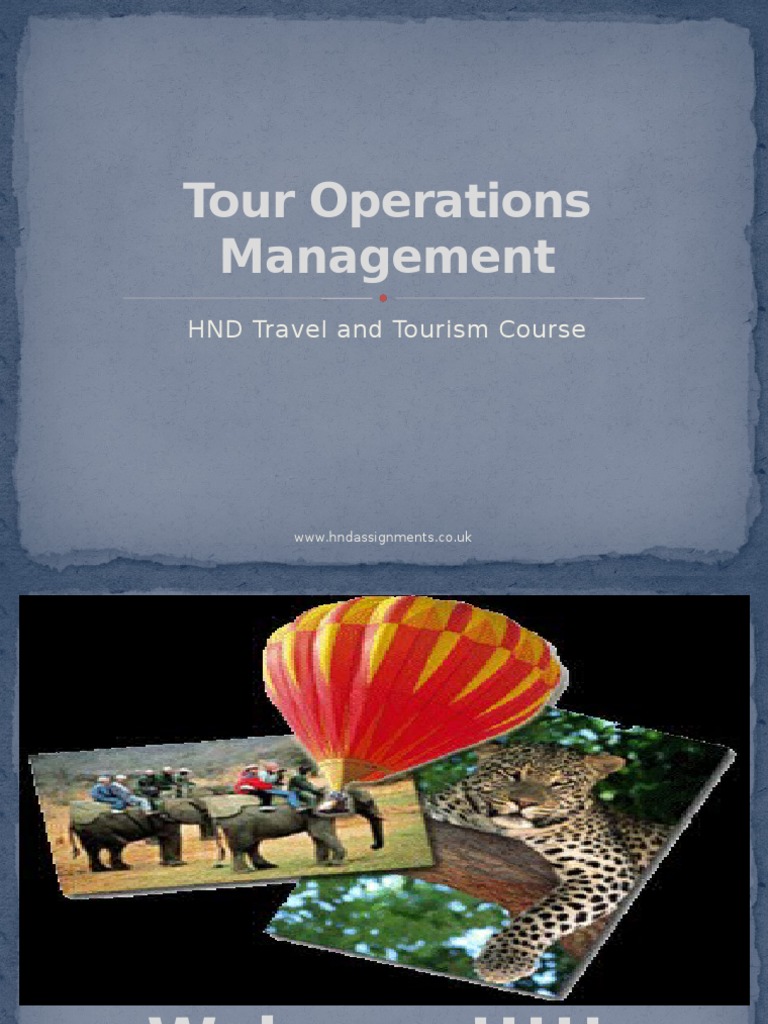 travel and tourism operations management