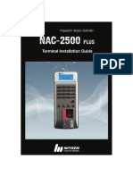 Nitgen NAC 2500 PLUS Fingerprint Access Controller Terminal Installation Manual PDF
