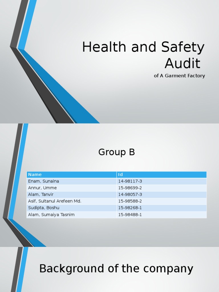 Health and Safety Audit Presentation