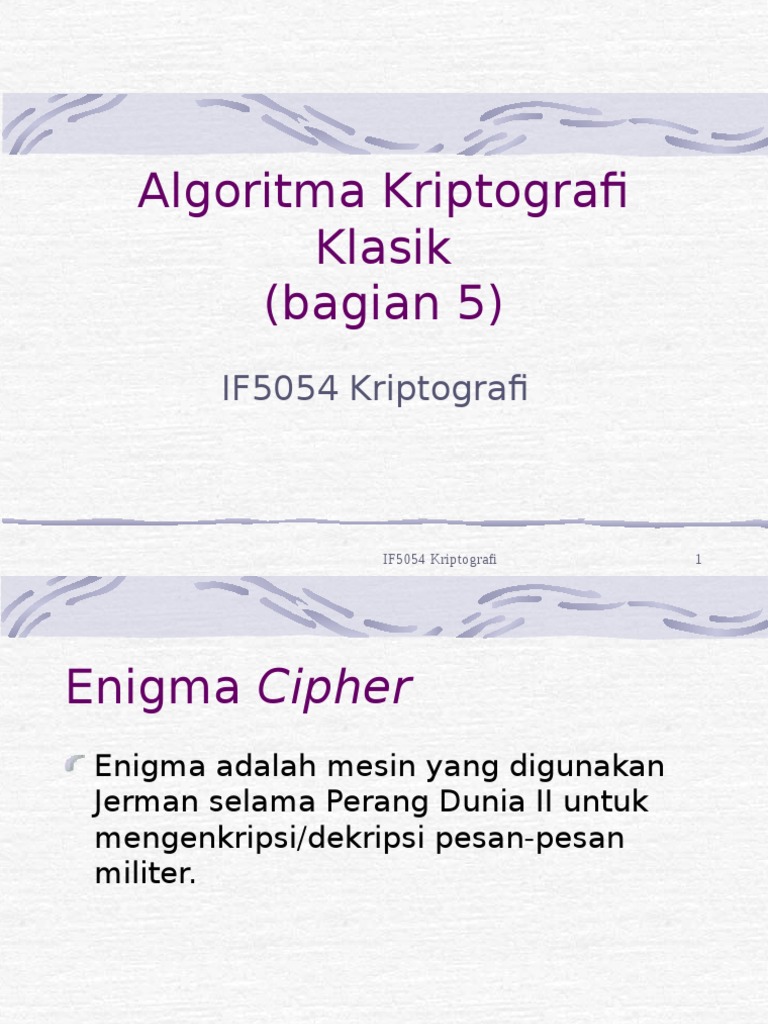 Cara Kerja Enigma Cipher | PDF