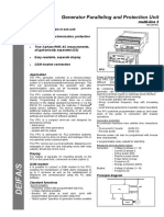 Generator Paralleling and Protection Unit: Type Ppu / Gs