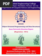 EC6301-OOPs and Data Structures-Anna University-Question Papers