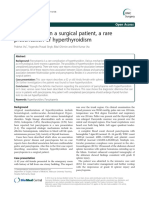 Pancytopenia in A Surgical Patient, A Rare Presentation of Hyperthyroidism