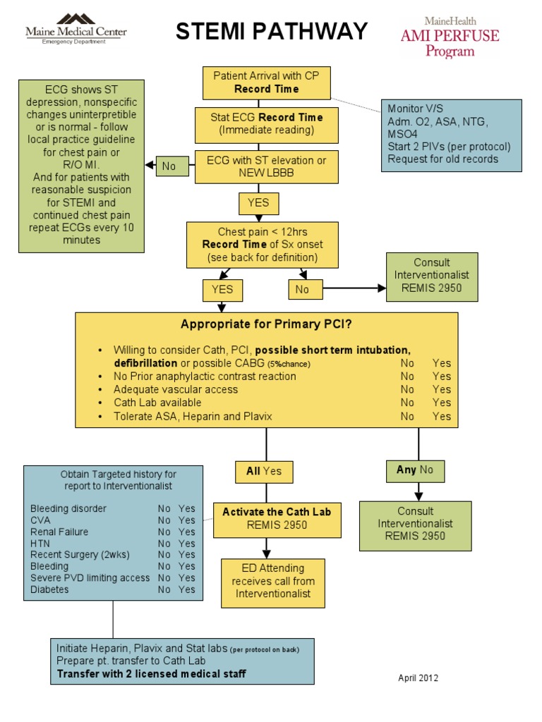 STEMI Patient Care Pathway Guide | PDF | Myocardial Infarction ...