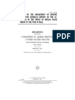 Briefing On The Department of Defense Inspector General'S Report On The Ac-Tivities of The Office of Special Plans Prior To The War in Iraq