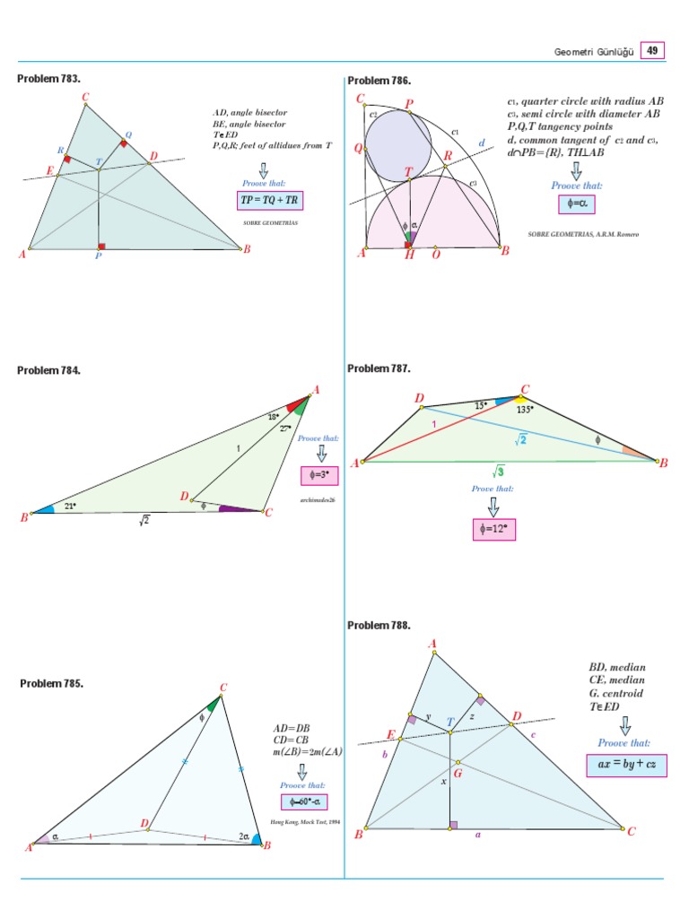 High-Level Geometry Problems 2023 | PDF | Space | Triangle Geometry