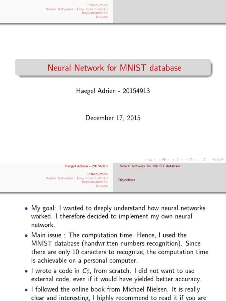 Implementing Neural Networks for MNIST | PDF | Artificial Neural ...