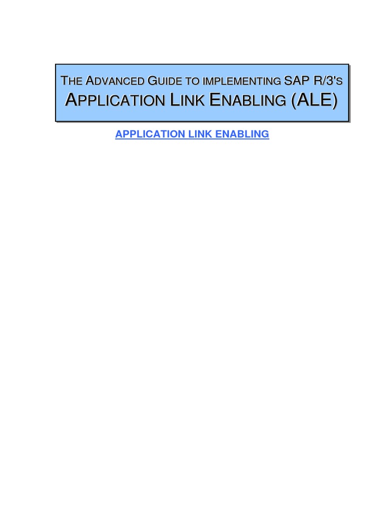 Ale Edi Idoc Enabling PDF | PDF | Database Transaction | Electronic ...