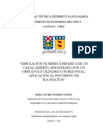 Simulación Numérica Bifásica de Un Canal Abierto Atravesado Por Un Obstáculo Cilíndrico Horizontal - Pablo Guzmán Castro