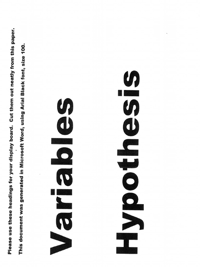 Science Fair Headings For Trifold Board PDF