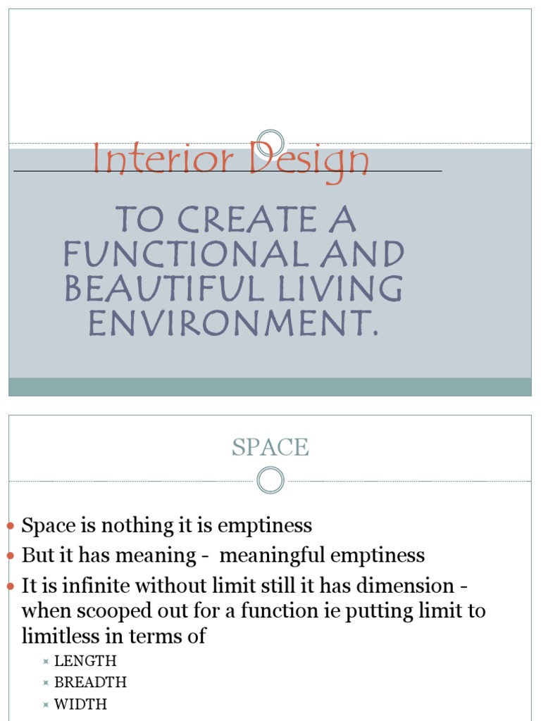 Understanding Space in Interior Design | PDF | Dimension | Quantity