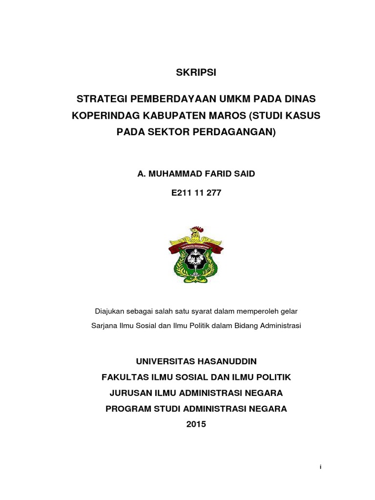 Skripsi Manajemen Keuangan Umkm Pejuang Skripsi