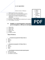 Examen Sobre La Materia y El Universo