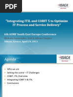 Integrating ITIL&COBIT To Optiimize IT Process & SVC Delivery