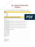 Probability - Shortcut Trick For Dice Problems: Types