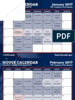 US Congress 2017 Monthly Calendar