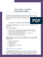 Trabajo Estructura y Diseño Organizacional