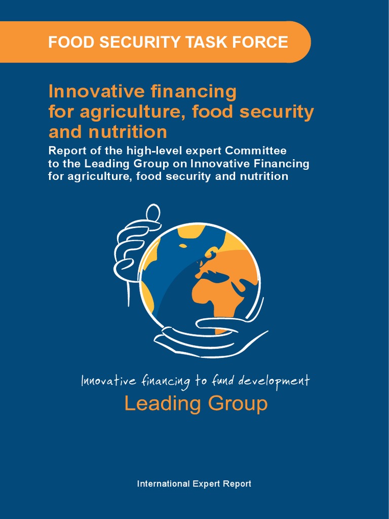 Innovative Financing for Agriculture Report | PDF | Food Security ...